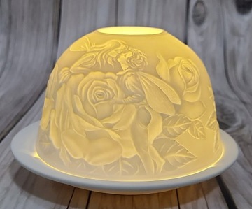 Фарфоровый фонарь в виде лебедей Rosenthal.