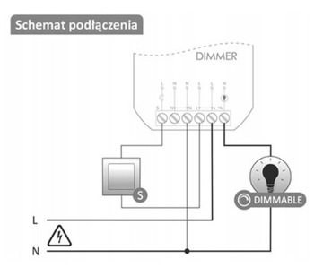 ŚCIEMNIACZ OŚWIETLENI Wi-Fi DIMMER FOX WI-DIM1S1-P