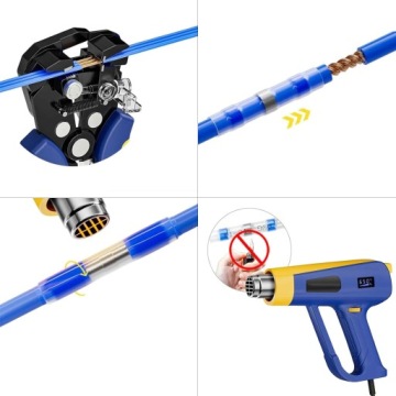 Рукава с припоем, термоусадка, жесть, быстроразъём с клеем, набор 800 шт.