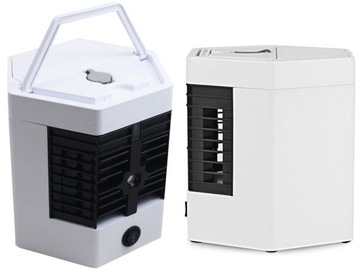 MAŁY PRZENOŚNY KLIMATYZER USB NA WODĘ 3W1 KLIMATOR DO DOMU WENTYLATOR