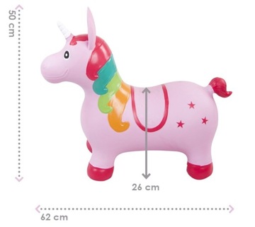 Джемпер детский резиновый UNICORN 60 см розовый для прыжков с насосом