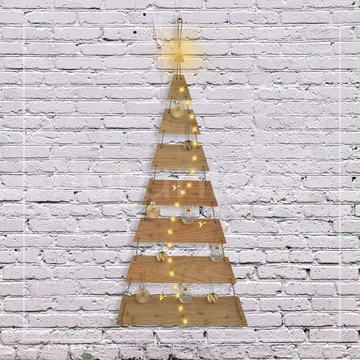 Подвесная деревянная елка из лиственницы, не пропитанная.