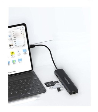 Адаптер CableCreation USB-C HDMI 4K 60 Гц USB 3.0 RJ45 MacBook M1 M2 M3
