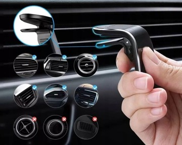 UCHWYT NA TELEFON NA KRATKĘ MAGNETYCZNY ABS + BLASZKA