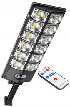 LAMPA SOLARNA 1700W LED ULICZNA OGRODOWA CZUJNIK RUCHU ZMIERZCHU + PILOT