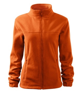 Damski polar rozpinany na suwak, kieszenie RIMECK 504 pomarańczowy 2XL