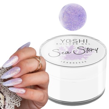 Yoshi Żel budujący do paznokci Sea Story Seabreeze 15ml drobinki efekt