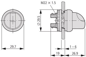 Eaton 216867 M22-WRK Switch Drive 2 местоположение.