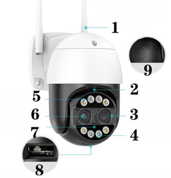 НАРУЖНАЯ ВРАЩАЮЩАЯСЯ WIFI IP-КАМЕРА 8MPX 8X ZOOM PL