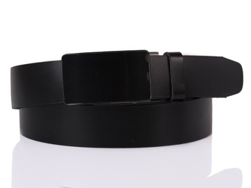 SKÓRZANY Pasek AUTOMAT garnitur jeans 3,5cm 100 XS