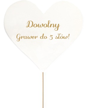 Serce Grawerowane 13x12cm - Dwolny tekst do 5 słow