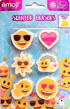 GUMKI DO ŚCIERANIA MAZANIA EMOJI PACHNĄCE 6 sztuk