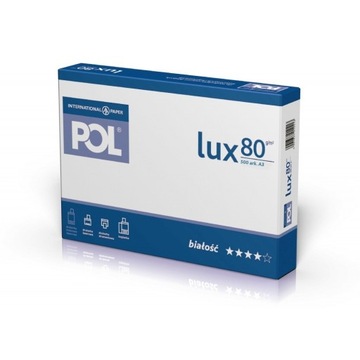 Papier ksero Pollux A3, 80g/m2, 500 arkuszy, biały