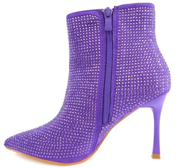 БОТИЛЬОНЫ SEASTAR PURPLE НА ВЫСОКОМ КАБЛУКЕ С ЦИРКОНОМ R41