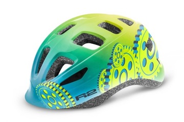 Kask R2 Bunny Kids Niebiesko-Żółty Tarcze