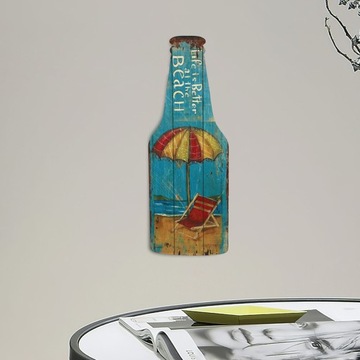 ДЕРЕВЯННЫЙ КУЛОН БУТЫЛКА «ПЛЯЖ» 3 ШТ.