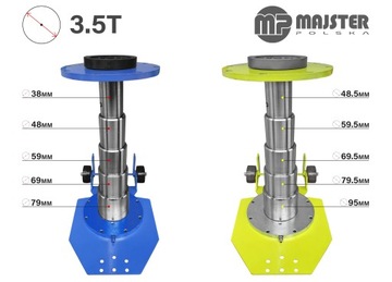 ПНЕВМАТИЧЕСКИЙ АВТОПОДЪЕМНИК СНЕГОВИК 3.5Т 135-430мм крестовина Majster mp