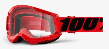 Gogle 100% Strata 2 RED czerwone cross NOWOŚĆ