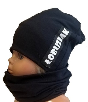 CZAPKA NAPIS ŁOBUZIAK WIOSNA - JESIEN