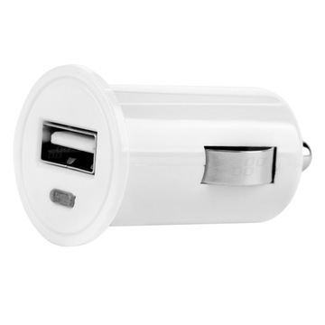 Ładowarka samochodowa 1xUSB biała Amio