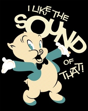 Looney Tunes Porky Pig Retro Like The Sound Oficjalna Koszulka Męska