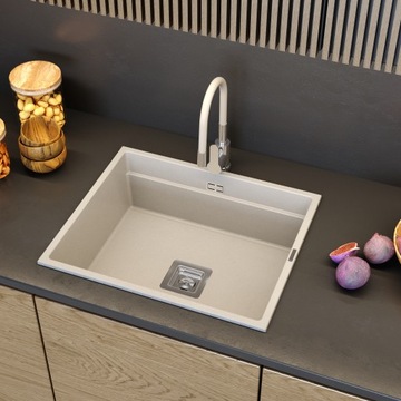 БЕЖЕВЫЙ КУХОННЫЙ Смеситель С ГИБКИМ ИЗЛИКОМ GRADO Смеситель для раковины