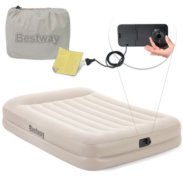 MATERAC DMUCHANY ŁÓŻKO Z POMPKĄ 203x152x42 BESTWAY