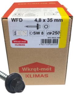 WKRĘTY FARMERSKIE 4,8x35mm RAL 8019 FARMERY 250szt