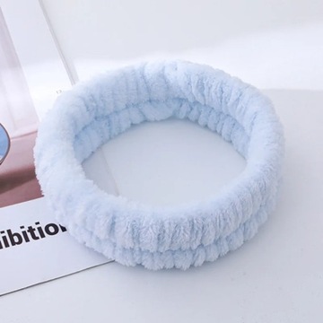 2PC/Set Plush Solid Color Wash Face Sports Wrist Band Women Waterproof