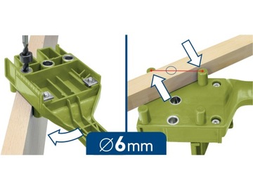 PRZYRZĄD DO POŁĄCZEŃ KOŁKOWYCH SZABLON KOŁKOWNICA ZESTAW 6/8/10 mm