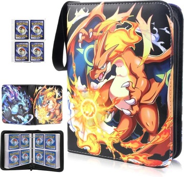 ALBUM KLASER NA 400 KARTY POKEMON SEGREGATOR Z ZAMKNIĘTY ZAMEK BŁYSKAWICZNY