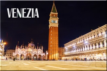 WŁOCHY WENECJA CANAL GRANDE GONDOLE KOŚCIÓŁ MAGNES MAGNESY NA LODÓWKĘ 05