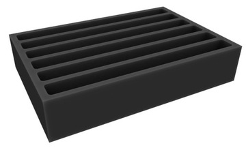 Полноразмерный пенопласт с 6 вырезами 370x32 мм.