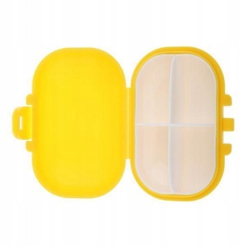 4xMini Smile Pill Box Travel Medicine Case