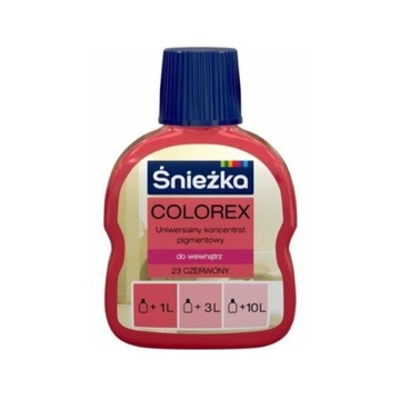 PIGMENT DO FARB 23-czerwony 100ml ŚNIEŻKA Colorex