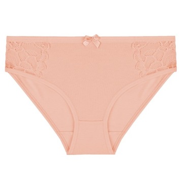 ТРУСИКИ ЖЕНСКИЕ ИЗ ХЛОПКА С КРУЖЕВОМ, БЕЗ РИСУНКА, ЭЛАСТИЧНЫЙ MORAJ, размер XXL, 4 шт.