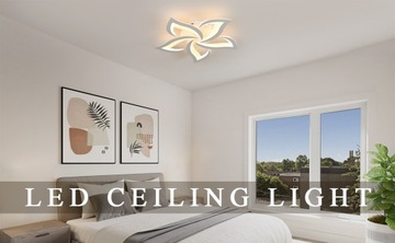 СВЕТОДИОДНЫЙ ПОТОЛОЧНЫЙ СВЕТИЛЬНИК СОВРЕМЕННЫЙ ПОТОЛОЧНЫЙ СВЕТИЛЬНИК 60ВТ 3000К ЛЮСТРА ДЛЯ СПАЛЬНИ