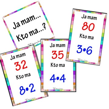 JA MAM KTO MA? gra dydaktyczna * mnożenie do 100