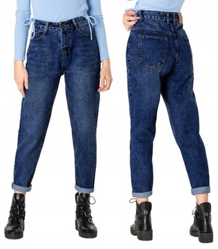 Spodnie Damskie Mom Jeans z Wysokim Stanem 317 W38