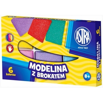 MODELINA Z BROKATEM 6 KOLORÓW ASTRA 5900263040162