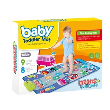 МУЗЫКАЛЬНЫЙ КОВРИК СЕНСОРНЫЕ ИНТЕРАКТИВНЫЕ ОБРАЗОВАТЕЛЬНЫЕ РАЗВЛЕЧЕНИЯ МАШИНЫ ЗВУКИ ТРАНСПОРТНЫХ СРЕДСТВ