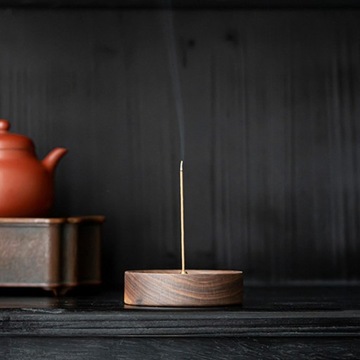 Wood Round Incense Burner Incense Plate Incense