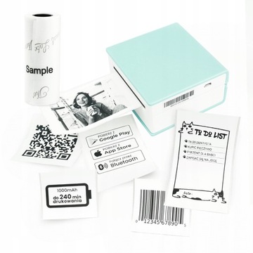 Mini Thermo M02 Thermal Printer Portable Bt Label Примечания фотографий