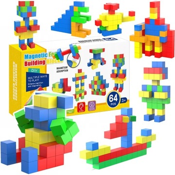 ОБРАЗОВАТЕЛЬНЫЕ МАГНИТНЫЕ БЛОКИ 64 EL PIXEL CUBE MAGICUBE головоломка