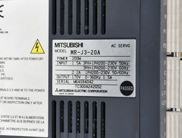 MR-J3-20A Сервоусилитель с ЧПУ Mitsubishi мощностью 200 Вт
