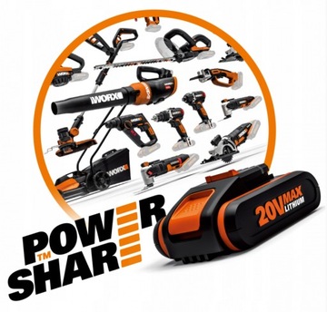 Worx WG543E.9 Аккумуляторная воздуходувка для листьев 20 В