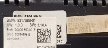 BMW 6 F06 GRANÁT COUPE 2012 PANEL KLIMATIZACE 9317686