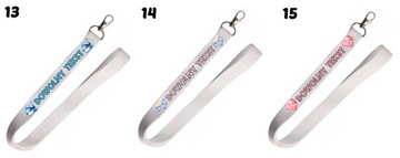 Smycz na klucze z imieniem, dowolnym napisem - wiele wzorów