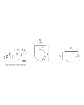 Комплект FLUIDMASTER ECO BOX: рамка + чаша LAVITA SOFI + кнопка