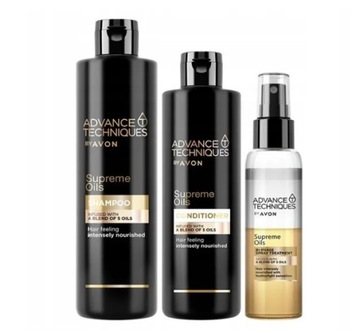 ZESTAW 3 SZT SUPREME OILS PIELĘGNACJA TOREBKA AVON